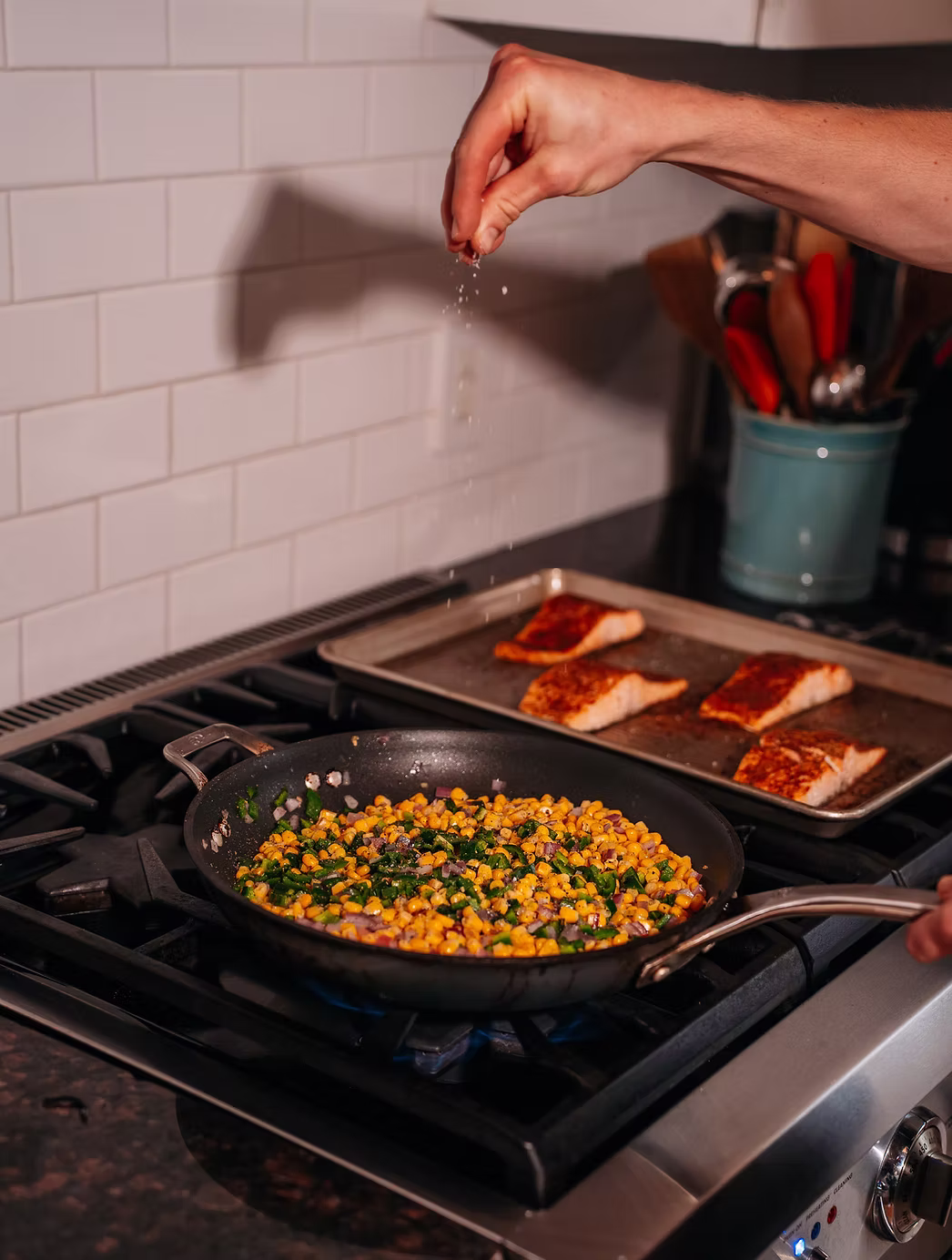 Chef preparing a meal in an Austin home